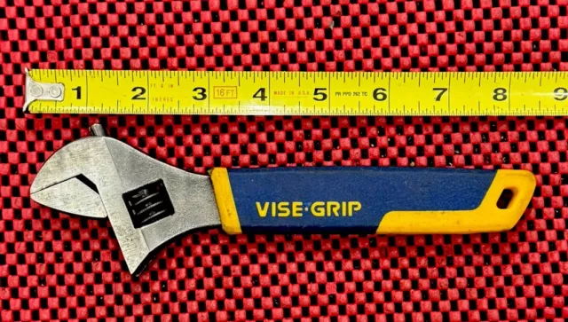 Irwin Vise-Grip 2078608 8" Adjustable Wrench With Blue Grip Handle M4