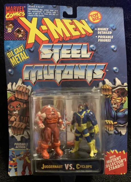 Toy Biz Marvel Diecast : 1994 , X-Men Steel Mutants Juggernaut vs Cyclops