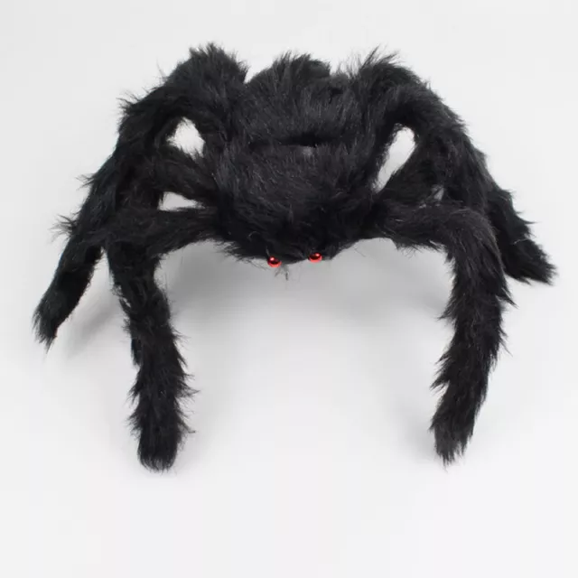 30/50cm/75cm Big Black Plush Spider Halloween Party Decorations Home Bar Haunted