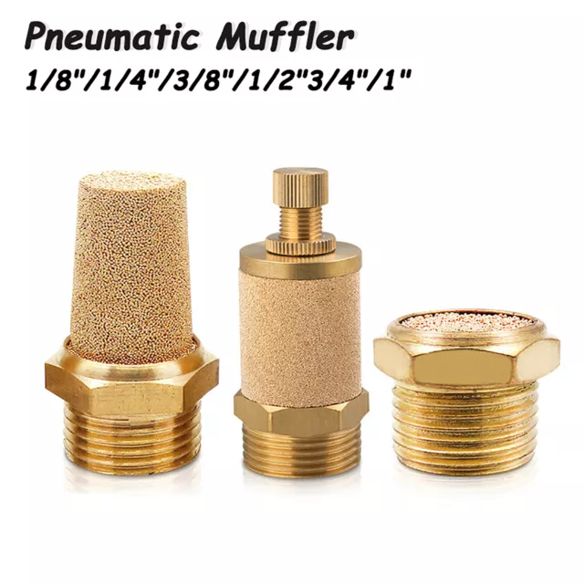 Silenziatore marmitta pneumatica 1/8"" - 1"" filtro velocità flusso d'aria controller BSPT ottone