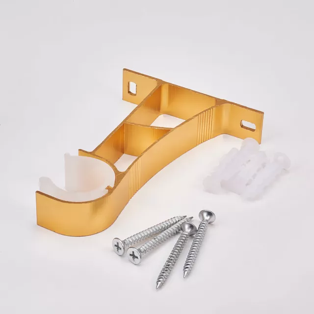 2Pcs Heavy Duty Metal Curtain Pole Rod Bracket Holder for 25-28mm Pole