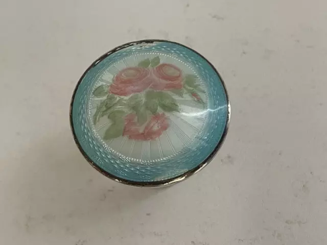 Antico Foster & Bailey Argento Sterling Guilloche Smalto Profumo Bottiglia Tappo