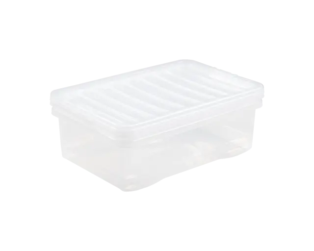 Plastic Storage Boxes Clear Box With Lid Home Office Kitchen Stackable 32 Litre 3