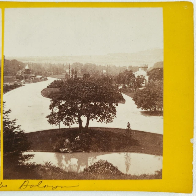 Bois de Boulogne Paris Park Stereoview c1870 French Antique France Photo B1725