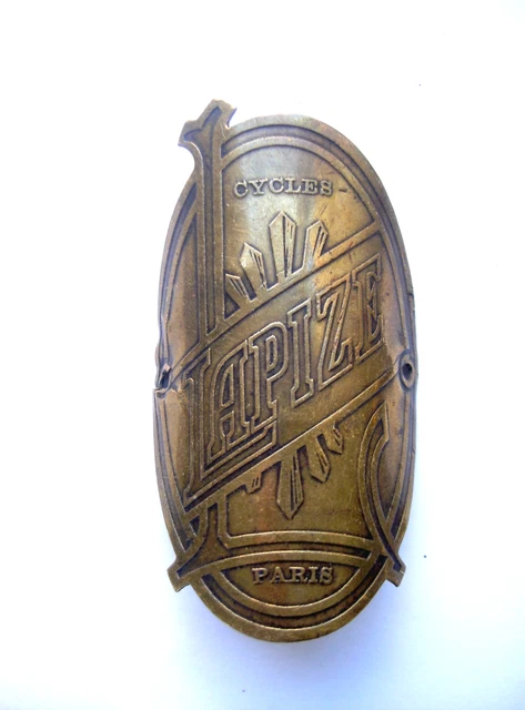 PLAQUE EMAILLEE DE Velo Cycles GAZELLE - Enameled Bike Head Badge