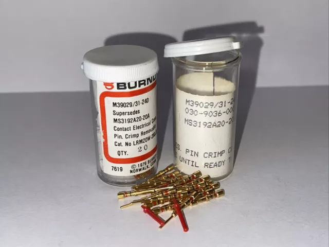 Military Connector NOS MILSPEC GOLD Pins M39029/31-240 Qty 20