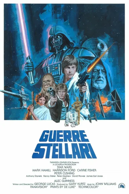 Star Wars Saga - Guerre Stellari Film 1977 Poster Locandina 45X32Cm Cinema