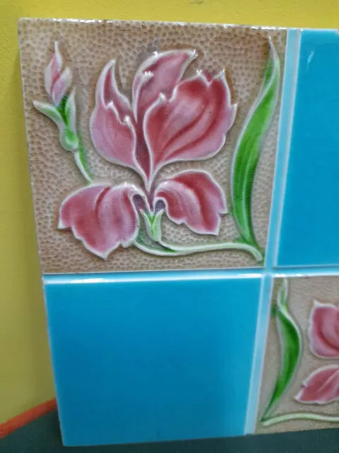 Vintage English Majolica Tile 3