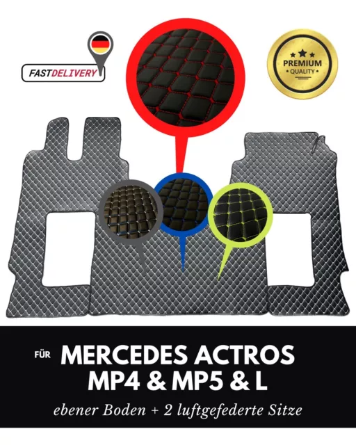 LKW Fußmatten passend für Mercedes Actros MP4 MP5 L mit 2 luftgefederten Sitzen