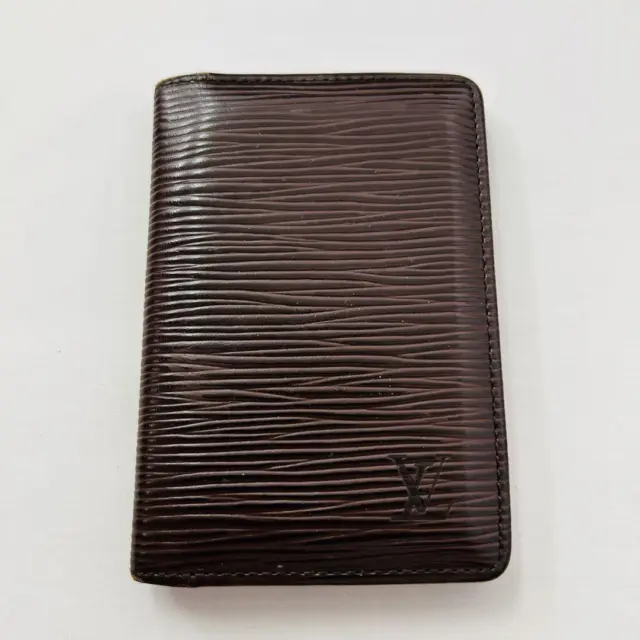 Louis Vuitton Epi Enveloppe Cartes De Visite M56582 Epi Leather Business Card  Case Noir
