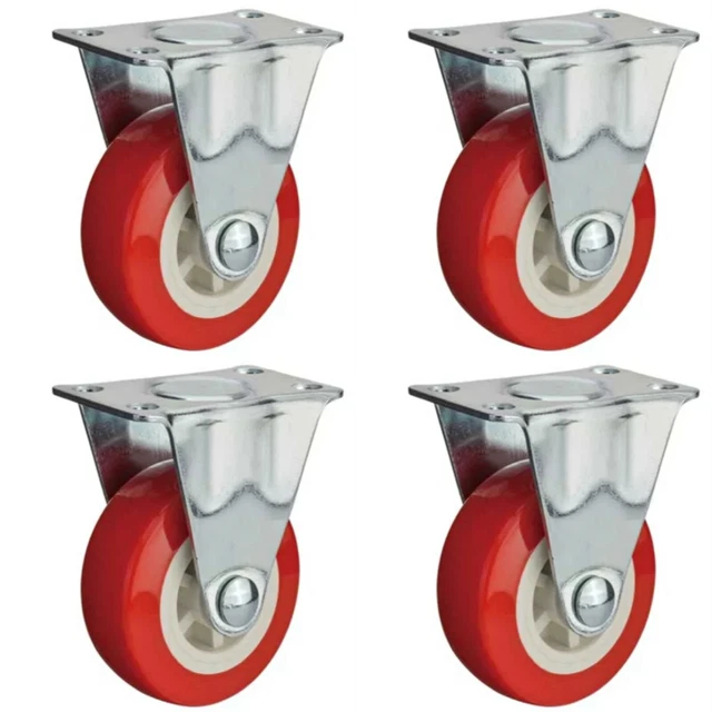 4 ruote Per carrello rotella a staffa misure 30 a 50mm Fissa trasporto ruote