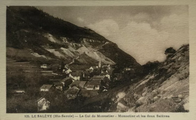CPA Village de haute Savoie le SALEVE et le col de Monnetier dept-74