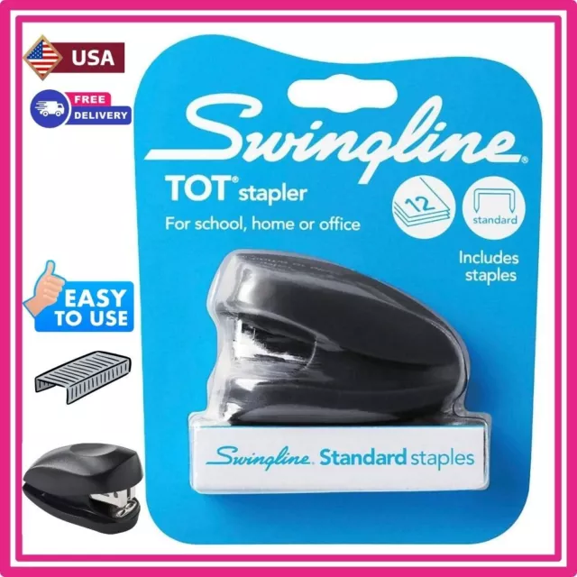 VTG Swingline Tot Mini Stapler Kit w/ 1000 Staples Built-In Staple Remover Black