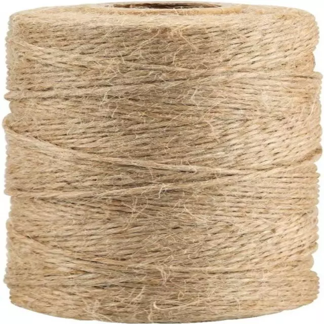 KINGLAKE 328 Feet Natural Jute Twine Best Arts Crafts Gift 328 Feet, Brown