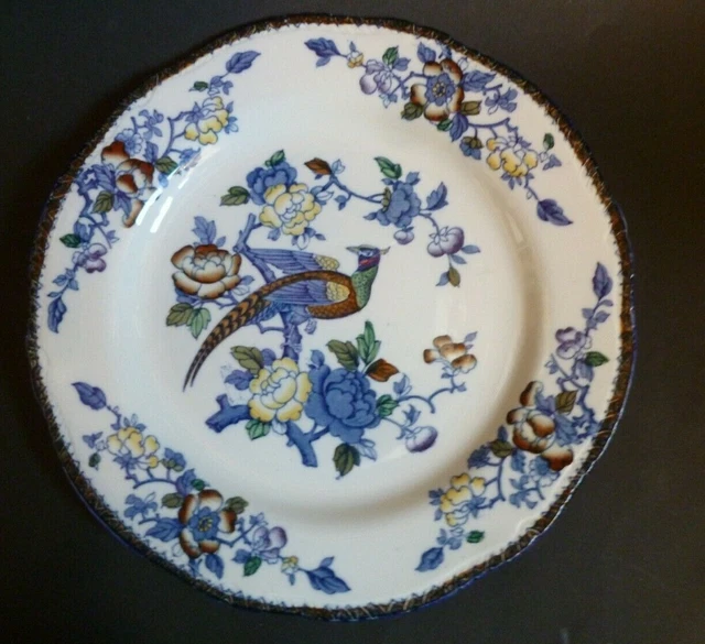 Assiette céramique anglaise Mayfair wood & sons England décor floral