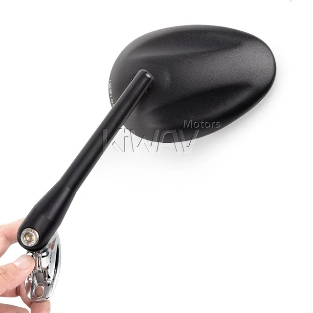 Miroirs paire noir ELLIPSE oval base chromé pour Ducati 959 1299 Panigale 16'
