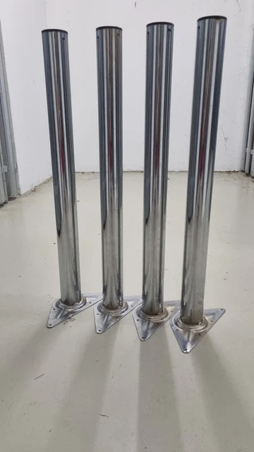 TISCHBEINE elegant aus Edelstahl 4x Stk.