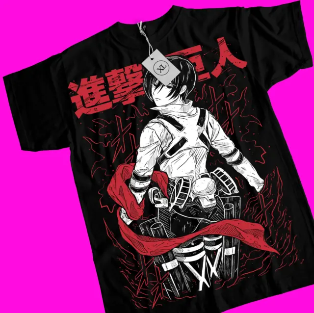 Mikasa Shingeki No Kyojin Anime Horror shirt  Attack on Titan T-Shirt -All Sizes