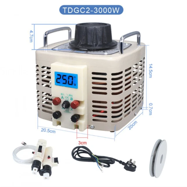 Single phase AC contact voltage regulator 220V Autotransformer 3KW  0v-250v