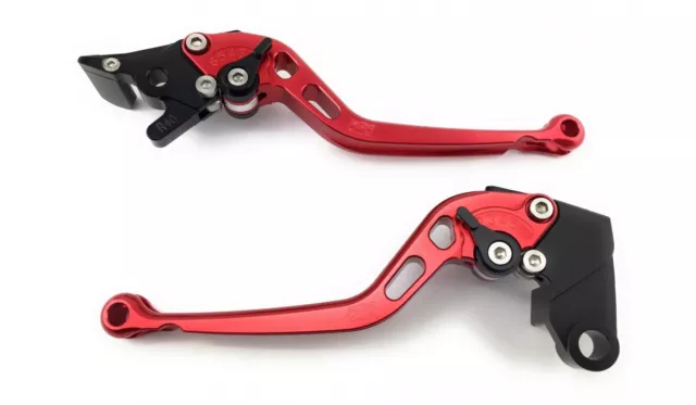 Paire Leviers Longs Rouges AVDB Frein Embrayage CNC VOXAN CAFE RACER 2000-2010