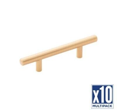 Hickory Hardware HH075593-RLB 10 PACK 3 Inch CTC Bar Pulls In Royal Brass Finish