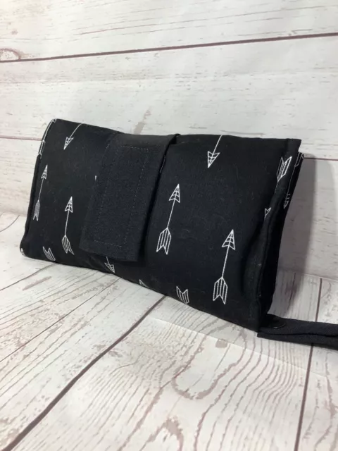 Nappy wallet diaper clutch baby diaper bag black with white arrows diaper clutch