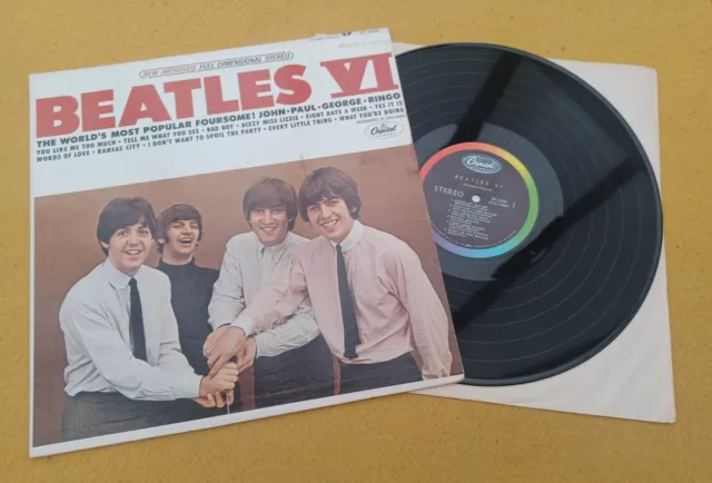 " Beatles VI " Superbo Orig E. Coast USA Stereo LP Raro Bmi Credito Per Parole