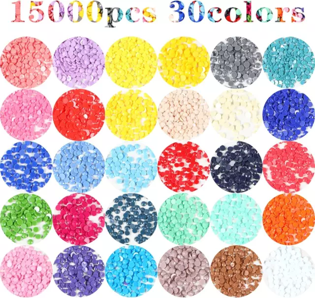 15000PCS Diamond Painting Beads,Rhinestones,Diamond Painting Accessories kit,30