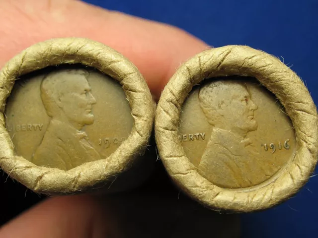One Shotgun Roll Full Of Mixed Teen Lincoln Wheat Cent Penny Coins 1909-1919 Pds