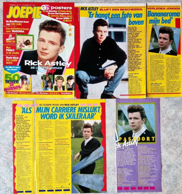 RICK ASTLEY LOT de presse clippings pack collection magazines JOEPIE ...