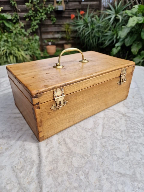 Boîte de Rangement en Bois, 23 X 16 X 10cm Vintage Coffre