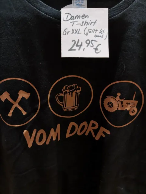 Datschi Trachten  lustiges Damen Shirt T-shirt "vom Dorf" Gr. XXL fällt kl aus