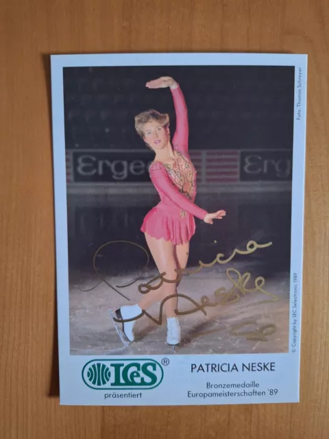 Autogrammkarte # Sport # Eiskunstlauf  # Wintersport # Patricia Neske