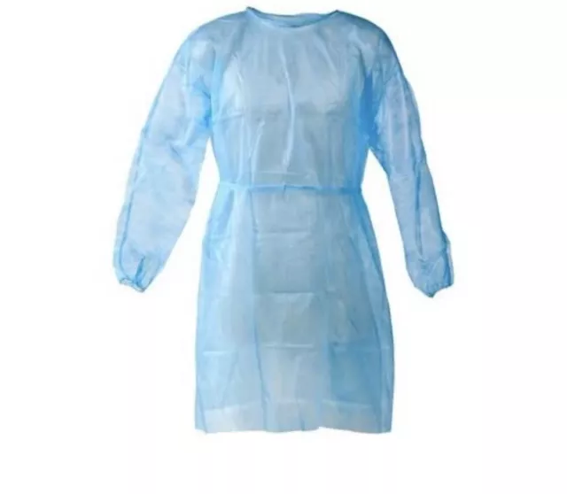 6 Piece Blue Isolation Gown