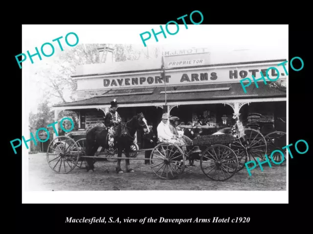 OLD LARGE HISTORIC PHOTO OF MACCLESFIELD SA THE DAVENPORT ARMS HOTEL c1920