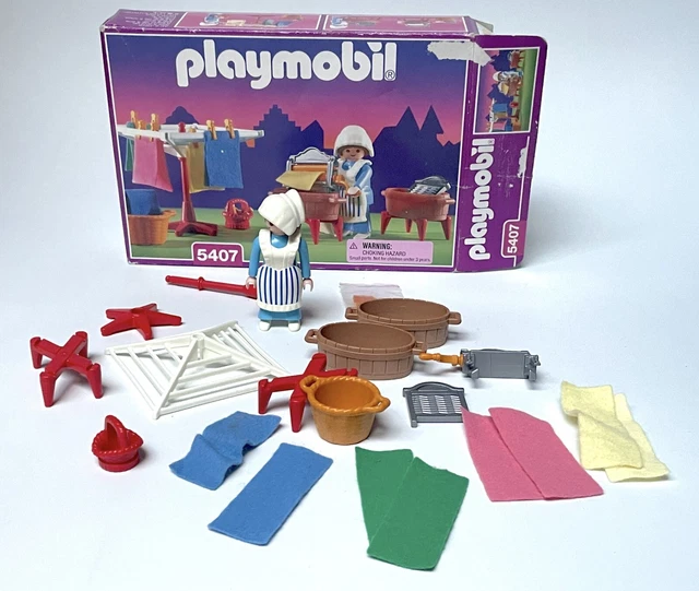 PLAYMOBIL Vintage époque 1900 Chambre Du Bébé Berceau Bleu