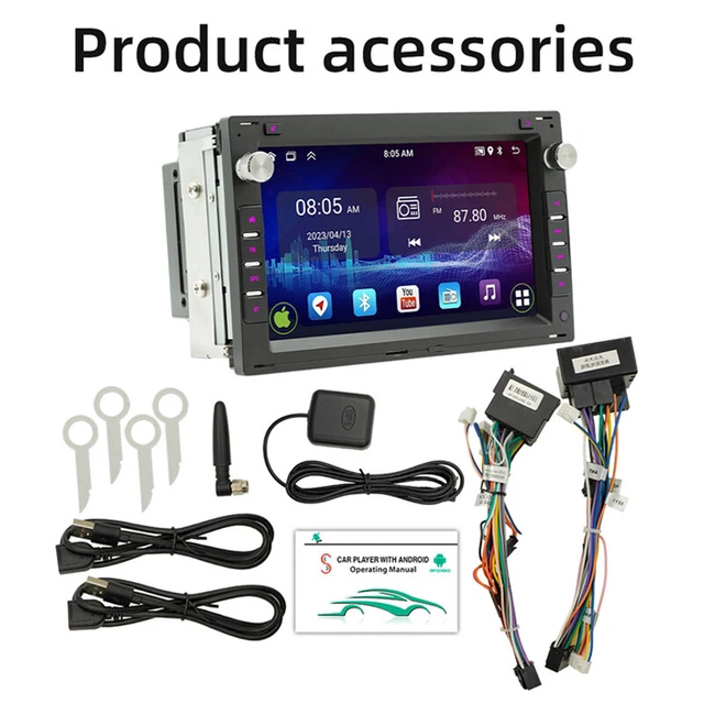 7" Carplay Android 12 Car Stereo GPS Navi BT Call Radio Touch Screen Mirror Link