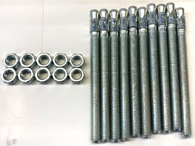 Dewalt Wedge Anchors And Nuts Diameter: 3/4" Tc: 10  *** Lot Of 20  ***