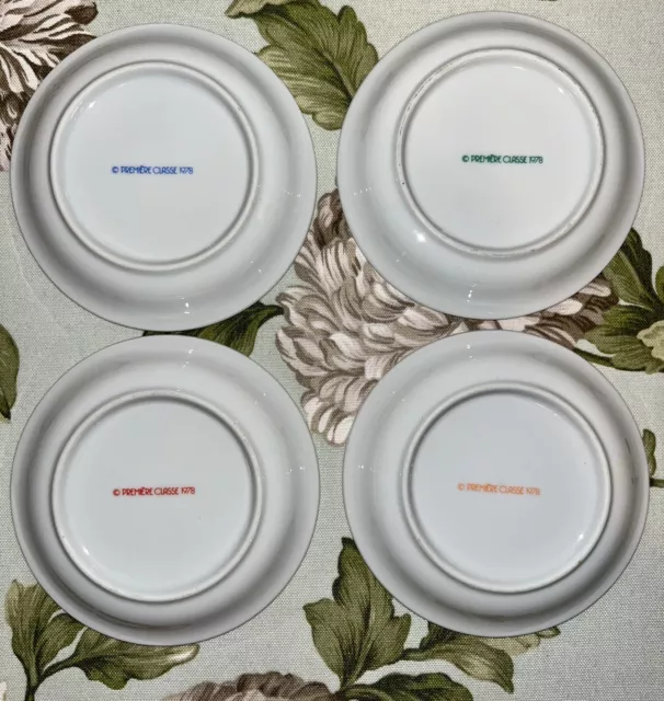 Vintage Premiere Classe 1978 Cruise Ship Art Deco Small Plates. Lot Of 4 2