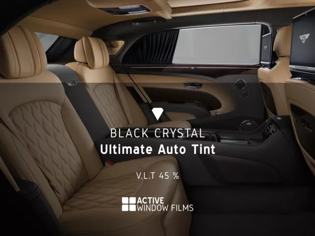 Black Crystal Ultimate Car Window Tint Privacy Film Nano Metalized, Triple Layer