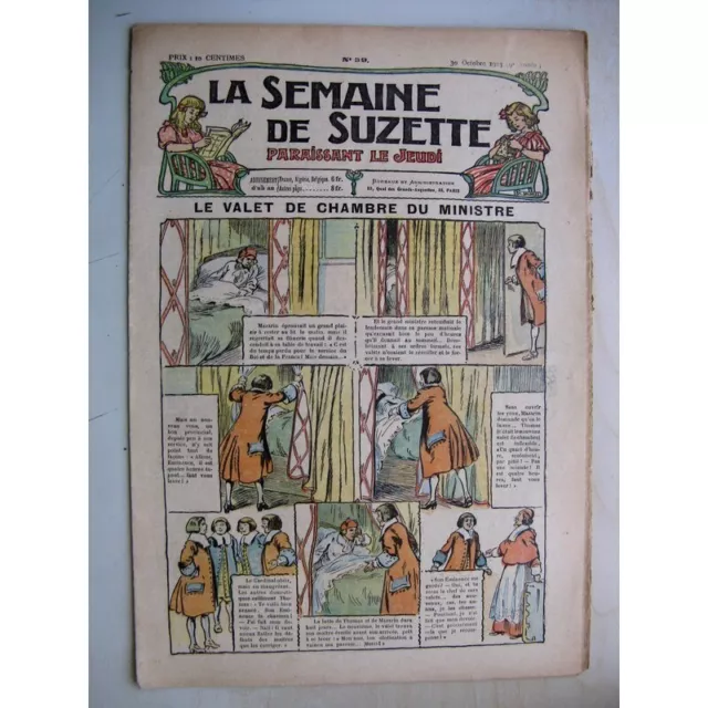 La Semaine de Suzette 9e année n°39 (1913) Le valet de chambre du ministre Ma...