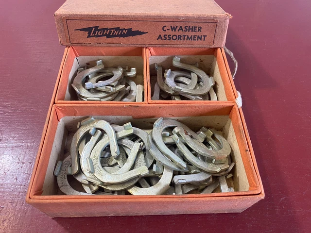 Vintage Parts Box C-Washer Lot (50) Mancave Restoration Shop