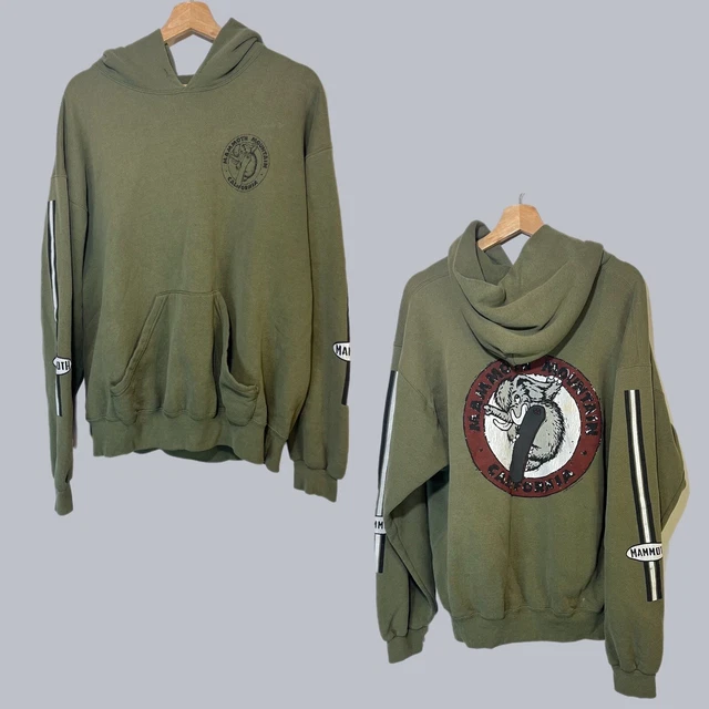 Vintage Mammoth Mountain Hoodie Woolly Mammoth Made In USA Mens Size Large