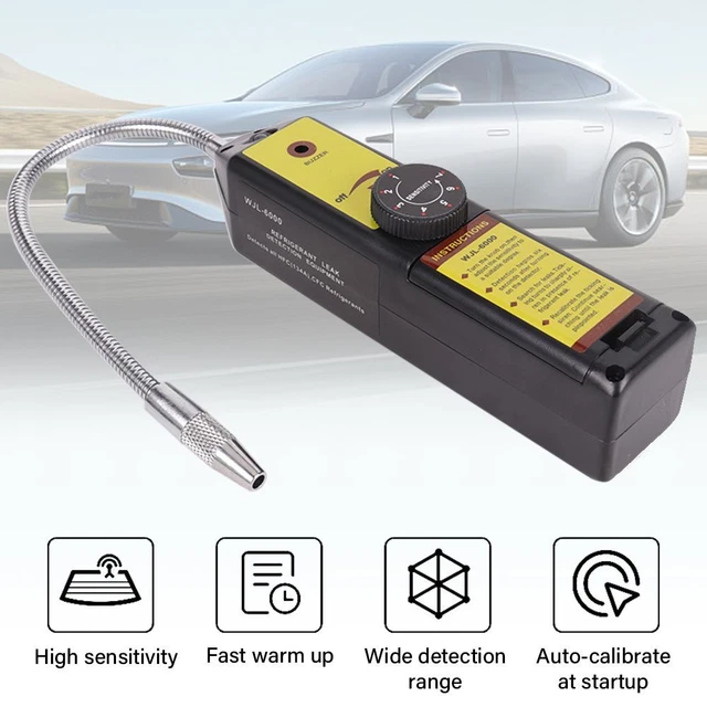 Analyseur de gaz réfrigérant Outils de diagnostic de voiture Avec sonde