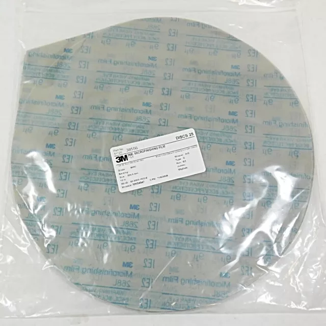 3M 268L Microfinishing PSA Film 12 in Disc 9 MIC (Pack of 25)