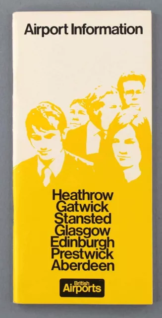 Baa British Airports Authority Airport Information May 1977 Vintage Booklet