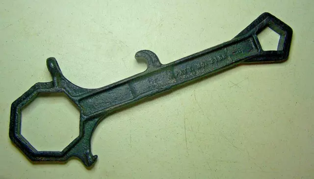 Vintage Cast Iron  15" Fire Hydrant Wrench Fireman's Multi-tool P/N 2150-5