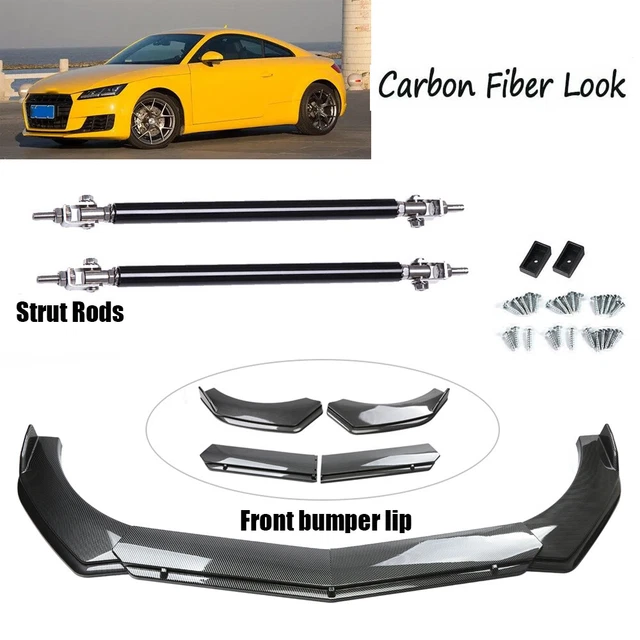 Adjustable Front Bumper Lip Chin Spoiler Splitter Carbon Fiber For AUDI A3 TT
