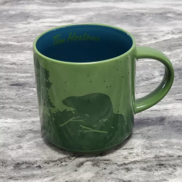 Tim Hortons Coffee Mug #017 Beaver Scene Limited Edition 2017 Timmies Coffee Cup