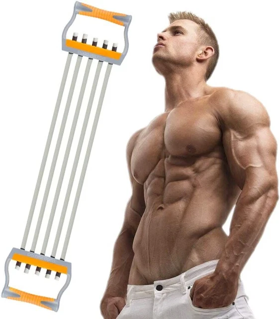 TOCO FREIDO Chest Expander | Arm Training, 5 Tubes Ajustable 100lbs